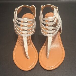 Women's White Gladiator Sandals Wedge